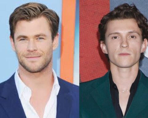 tom holland and chris hemsworth