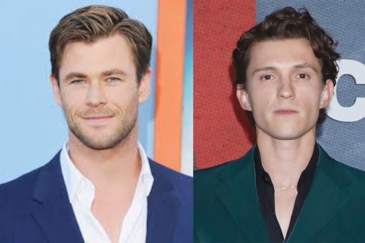 tom holland and chris hemsworth