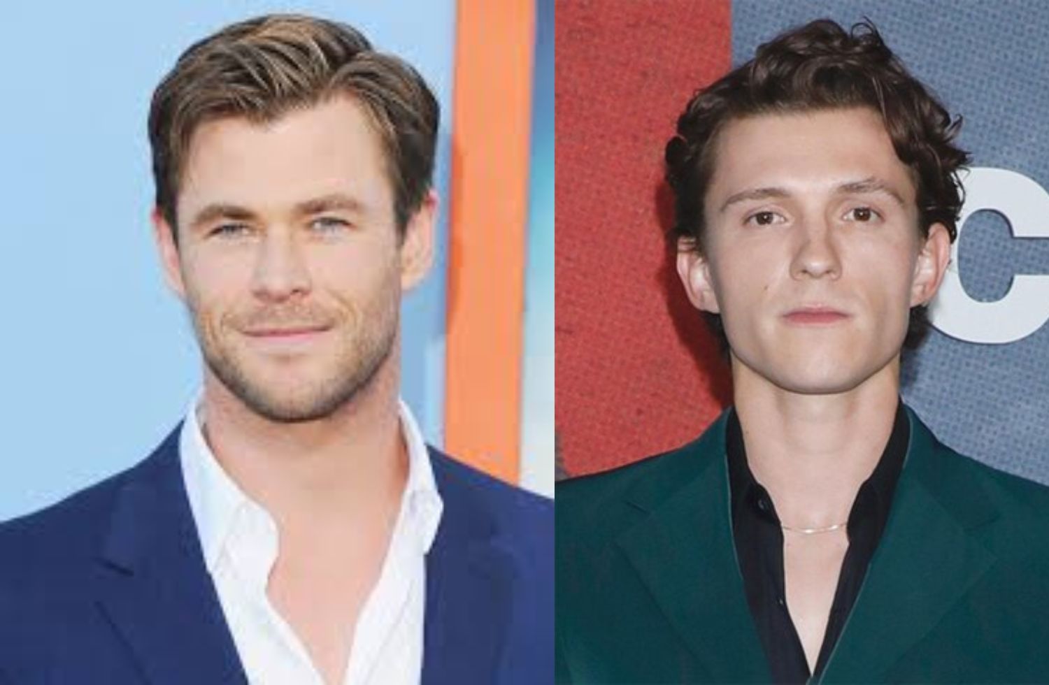 tom holland and chris hemsworth